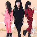 2016春秋季新款女童套装韩版运动小孩衣服中大童装两件套儿童外套