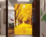 5d方钻满钻石画新款植物风景中国风客厅玄关装饰挂画黄金满地竖版