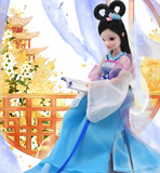 中国古装可儿娃娃套装七仙女关节体仿真洋娃娃儿童女孩玩具大礼盒