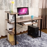 电脑桌简约台式电脑桌带书架家用桌子办公书桌笔记本桌写字台特价
