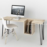 创意实木办公桌椅组合单人家用现代简约书桌设计宜家台式电脑桌子