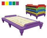 幼儿园专用床午睡床批发儿童双人床统铺床塑料木板床叠叠床大风车