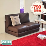 特价可折叠沙发床1.2米1.5米宜家双人皮艺小户型折叠多功能 沙发
