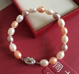 香港专柜代购 保证正品 周大福 925纯银淡水彩色 白色珍珠手链