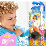 软毛6-12岁儿童牙刷带玩具卡通婴儿宝宝牙刷儿童小头清洁护齿牙刷