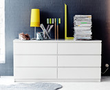 马尔姆 六斗抽屉柜 白色 现代简约卧室宽大储物6斗 宜家代购IKEA