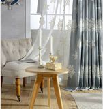 北京上门测量安装美式简约棉麻绣花卧室客厅遮光窗帘定制订做窗纱