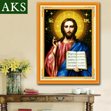 A-KS精准印花SZX大幅十字绣基督教圣经耶稣十字架人物客厅装饰画