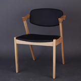 北欧简约实木餐椅 日式家用高档皮艺休闲咖啡椅子白橡木椅子宜家