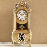 欧式田园钟表座钟客厅创意现代台钟个性艺术玄关摆件桌钟复古坐钟