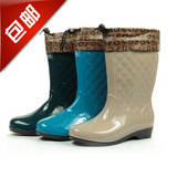 包邮回力雨鞋女中高筒水鞋 舒适冬季雨鞋牛筋底加绒套鞋
