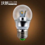 LED灯泡 E27大螺口超亮节能灯led灯螺旋球泡灯3W5W单LED光源照明