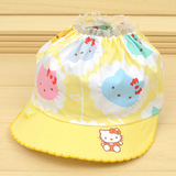 婴儿帽子0-3-6月夏遮阳帽男女童韩国儿童太阳帽纯棉宝宝盆帽