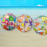 泳池玩具卡通迪士尼透明球彩色戏水球沙滩球儿童宝宝游泳充气水球