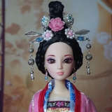 古装新款配饰中国娃娃头饰步摇发簪可儿芭比小布换装首饰一整套