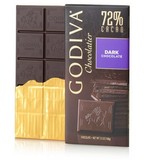 现货GODIVA 高迪瓦 歌帝梵 72% 黑巧克力 排块 100g