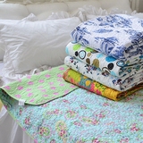 碎花田园 外贸纯棉绗缝被儿童盖被 办公室空调毯夏凉被游戏毯床盖