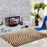 华伟5D真丝细丝地毯定制 客厅茶几卧室沙发正品 时尚现代加厚免洗