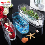 包邮 超白透明金鱼缸水族箱玻璃长方形水培植物容器花瓶桌面摆放