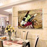 现代简约餐厅装饰画单联饭厅无框画单幅水果挂画水晶壁画墙画酒杯