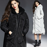 女式冬装外套羽绒服白鸭绒2015韩版正品品牌防寒轻薄中长款羽绒服