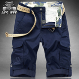 AFS JEEP短裤男日系潮流五分裤男士夏季纯棉中裤吉普大码宽松军裤
