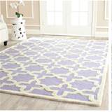 欧式现代紫色格子地毯客厅茶几地毯样板间地毯定制卧室床边地毯