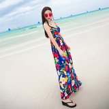 2016夏季新款沙滩裙海边度假显瘦长款连衣裙波西米亚民族风海滩裙