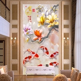 3D5D钻石画十字绣最新款印花大幅花卉玉兰花客厅玄关竖版家和富贵