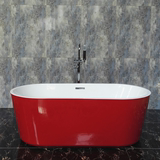 压克力浴缸独立式成人一体缸薄边欧式浴缸52371.2/1.5/1.6/1.7米