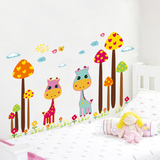 幼儿园墙壁面装饰墙壁贴画婴儿卧室儿童房间卡通动物可移除墙贴纸