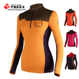 户外速干衣长袖T恤女2015韩国正品牌秋季新款FREEX透气登山快干衣