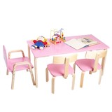 幼儿园桌椅木质拼接课桌早教培训班组合桌儿童学习桌子宝宝班圆桌