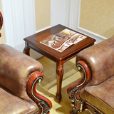 欧式实木茶几正方形 客厅沙发边角电话几 宜家小桌子咖啡桌椅组合