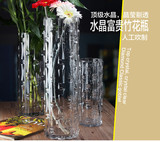 透明玻璃花瓶特大号富贵竹50厘米落地花瓶百合水培加厚水晶客厅摆