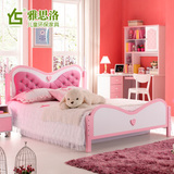 雅思洛欧式儿童家具儿童床女孩粉色床1.2 1.5米高箱床公主单人床