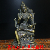 西藏老佛像 藏传密宗 纯铜绿度母老佛像 随身佛工艺制作精细