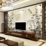 无缝墙纸壁画 电视背景墙布壁纸3d树现代简约中式客厅竹子山水
