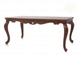 美式高端仿古餐台长方形实木饭桌子雕花欧式餐桌椅1.8米四脚餐桌