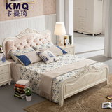 韩式单双人床实木床1.8米公主田园床欧式高箱储物橡木床婚床新款
