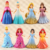 包邮 Disney冰雪奇缘艾莎迪士尼公主 8款换装公主娃娃过家家玩具