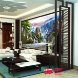 现代中式大自然山水书房办公室卧室书房电视背景墙纸大型壁纸壁画