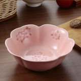 唯美樱花图案 浮雕日式樱花陶瓷米饭碗 汤碗沙拉碗