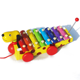 包邮宝宝拖拉手敲琴0-1-2-3周岁婴儿木琴 儿童益智八音音乐玩具琴