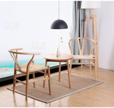 Y椅 骨叉椅实木餐椅时尚休闲椅现代简约设计师创意木椅咖啡椅