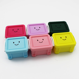 笑脸款锁扣盒 迷你可爱桌面收纳盒 置物盒 整理盒 创意家居