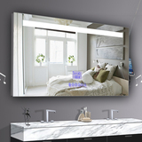 定制欧式壁挂无框浴室镜多功能带灯led化妆镜除雾洗手间卫浴镜子