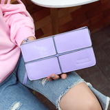 索爱女式长款钱包2016新款韩版时尚潮拼接拉链多功能双层手拿钱包