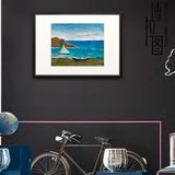博拉图 海湾帆船 客厅餐厅卧室玄关墙画挂画壁画装饰画数字油画
