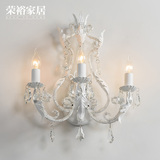 欧式现代简约创意个性时尚双头客厅装饰卧室房间床头蜡烛水晶壁灯